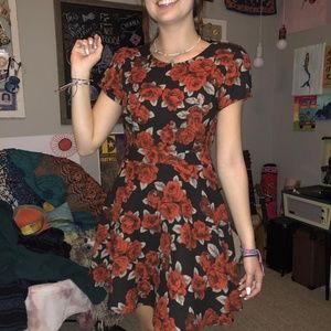 Floral fit and flare dress